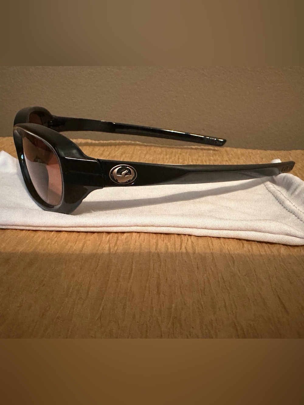 Dragon Alliance Black Frame Sunglasses With Amber Tinted Lenses View 3